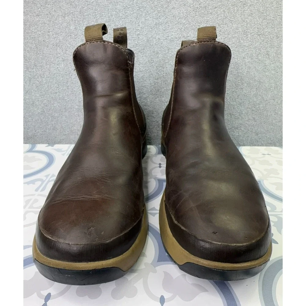 Danner Pub Garden Chelsea‎ Boots Mens 12 Chocolate Leather Rubber Waterproof USA